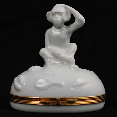 LIMOGES MONKEY PILL BOXDESCRIPTION  391b1a