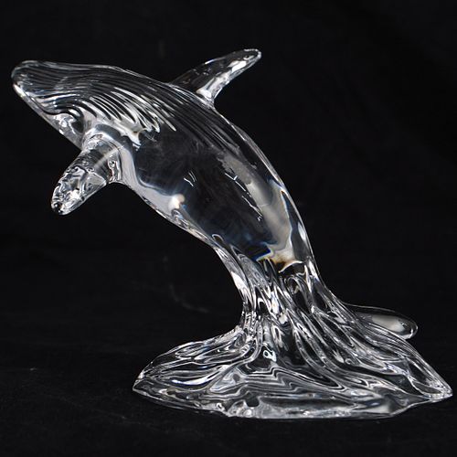 WATERFORD CRYSTAL WHALE SCULPTUREDESCRIPTION: