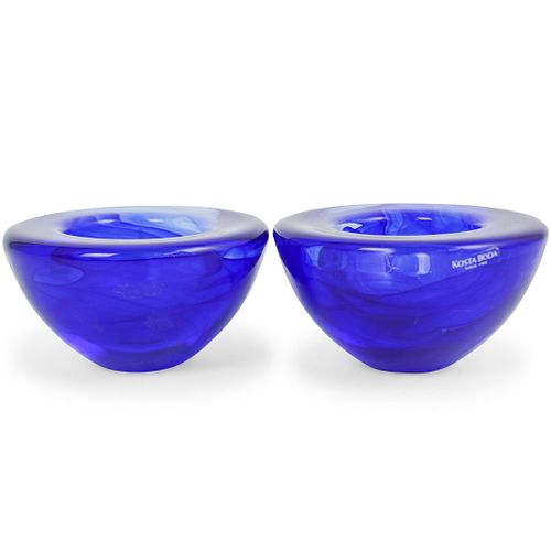 PAIR OF KOSTA BODA ATOLL GLASS