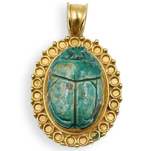 ANCIENT SCARAB 21K GOLD PENDANTDESCRIPTION  391b5a