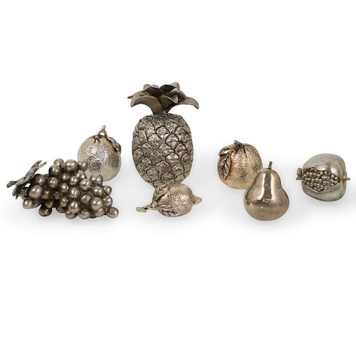 (7 PC) SILVER OVERLAID FRUITDESCRIPTION: