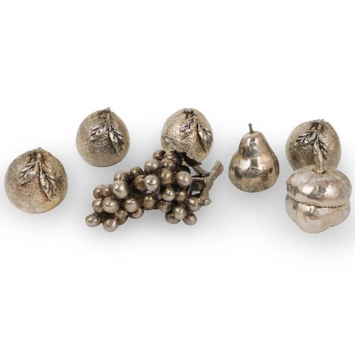 (7 PC) SILVER OVERLAID FRUITDESCRIPTION: