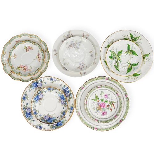  10 PC CONTINENTAL PORCELAIN SAUCERS 391bae