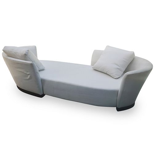 VLADIMIR KAGAN OVAL WHITE LOUNGEDESCRIPTION: