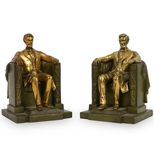 PAIR OF BRONZE ABRAHAM LINCOLN 391c35