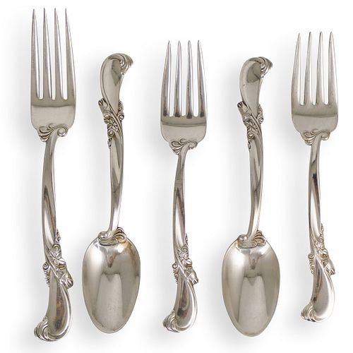  5 PC WALLACE STERLING SILVER 391c45