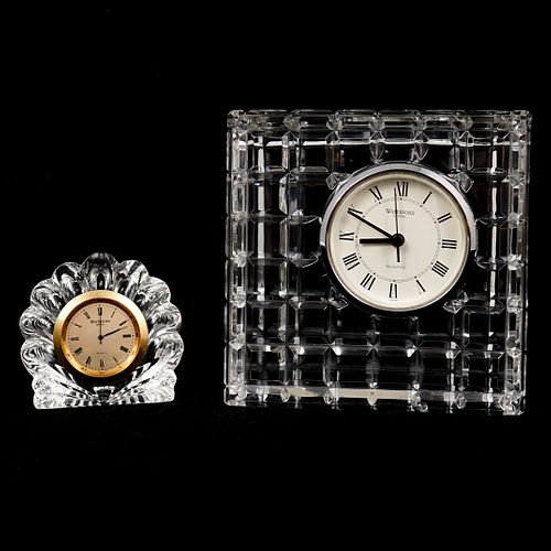 (2 PC) WATERFORD CRYSTAL CLOCKSDESCRIPTION: