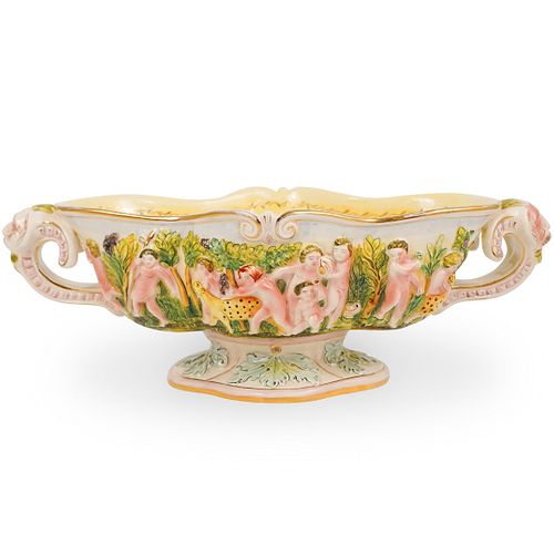 CAPODIMONTE PORCELAIN CENTER BOWLDESCRIPTION: