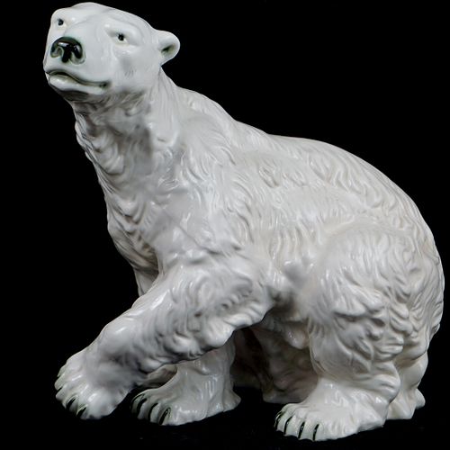 CONTINENTAL PORCELAIN POLAR BEARDESCRIPTION: