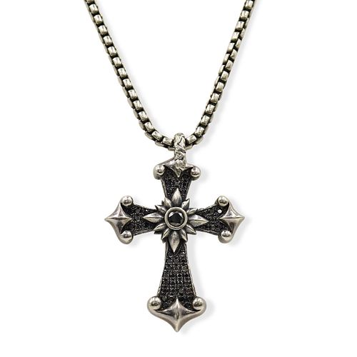 STERLING SILVER CROSS PENDANT NECKLACEDESCRIPTION  391d53