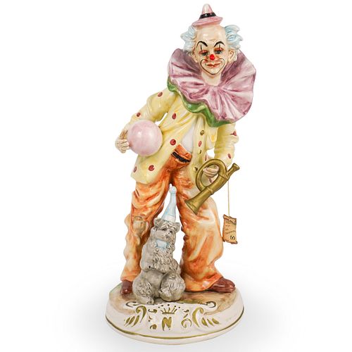 CAPODIMONTE PORCELAIN CLOWN FIGUREDESCRIPTION  391d4b