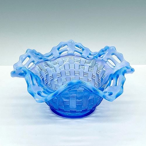 FENTON GLASS BON BON BOWL, OPALESCENT