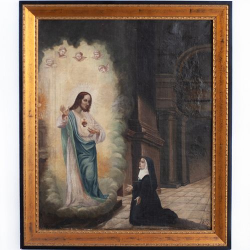 19TH CT. RELIGIOUS OIL ON CANVAS