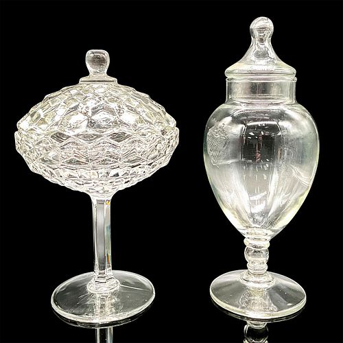 2PC FOSTORIA COMPOTE WITH LID AND 391dcb