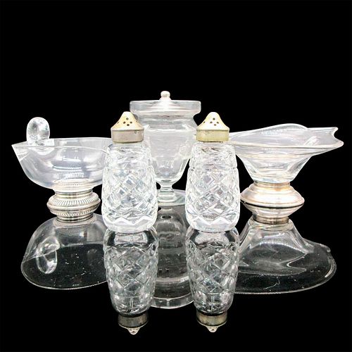 5PC COLORLESS AND ETCHED GLASS 391dd5