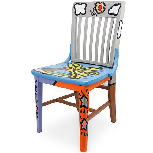 KEITH HARING STYLE PAINTED CHAIRDESCRIPTION  391de6