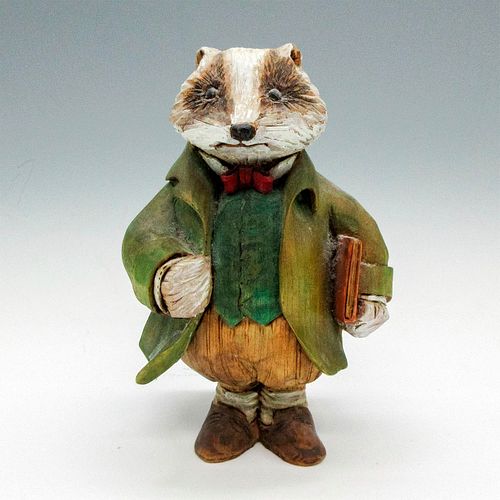 LAURY NICHOLS WOOD CARVED RACCOON 391e36