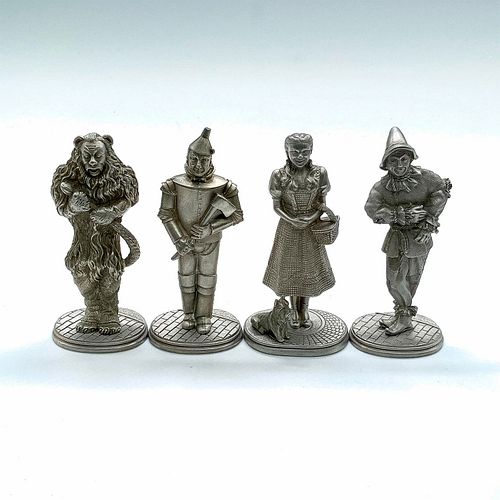 SET OF 4 CARVER E. TRIPP MINI PEWTER