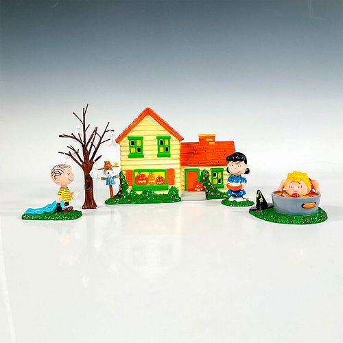 5PC DEPARTMENT 56 PEANUTS LIGHTED