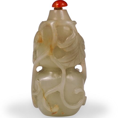 CHINESE CARVED JADE SNUFF BOTTLEDESCRIPTION  391f95