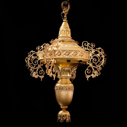 ANTIQUE DORE BRONZE CHANDELIERDESCRIPTION: