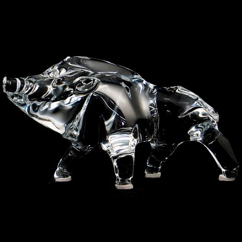 BACCARAT CRYSTAL BOAR FIGURINEDESCRIPTION  39201f