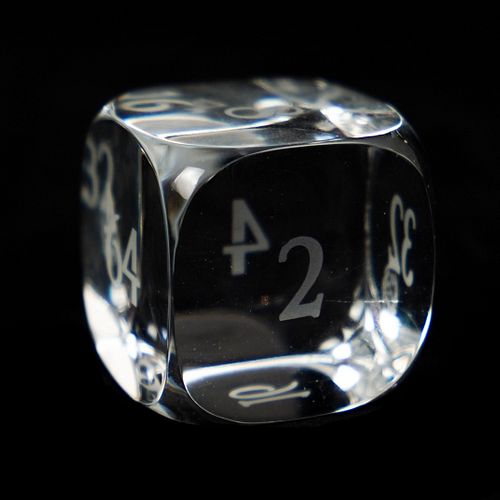 BACCARAT CRYSTAL DICE PAPERWEIGHTDESCRIPTION  392023