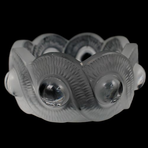 LALIQUE SERPENTINE "GAO" ASHTRAYDESCRIPTION: