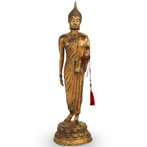 THAI BRONZE STANDING BUDDHADESCRIPTION: