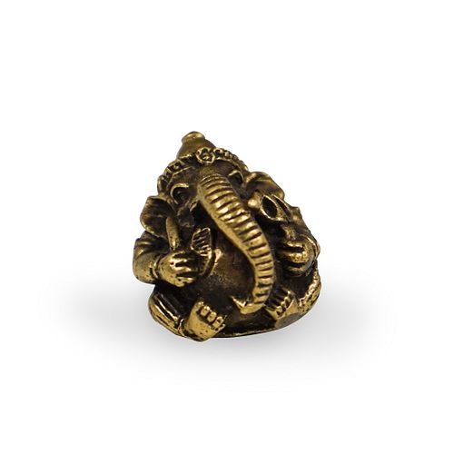 MINIATURE BRONZE GANESH SPHERE