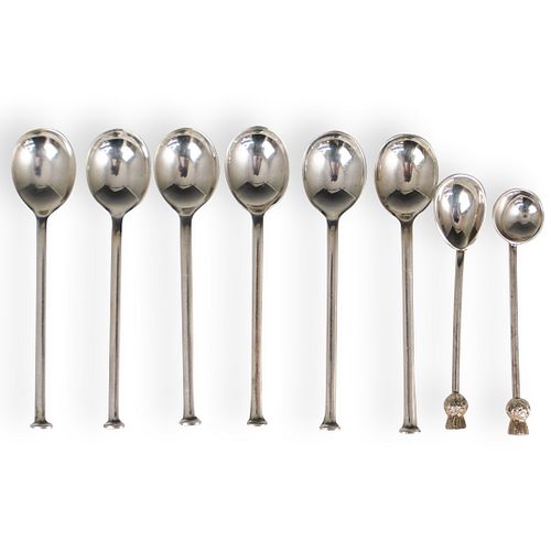  8 PC C W F 925 SILVER TEA SPOONSDESCRIPTION  392071