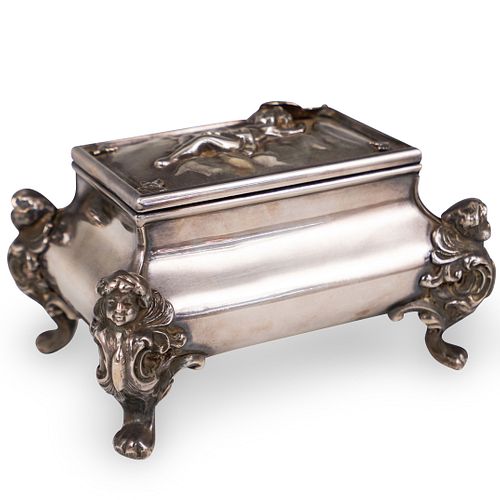 SILVER PLATED JEWELRY BOXDESCRIPTION  39206d
