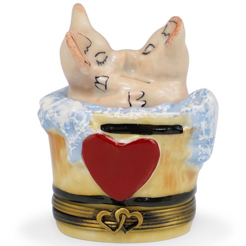 LIMOGES JE T AIME PORCELAIN TRINKET 39208c