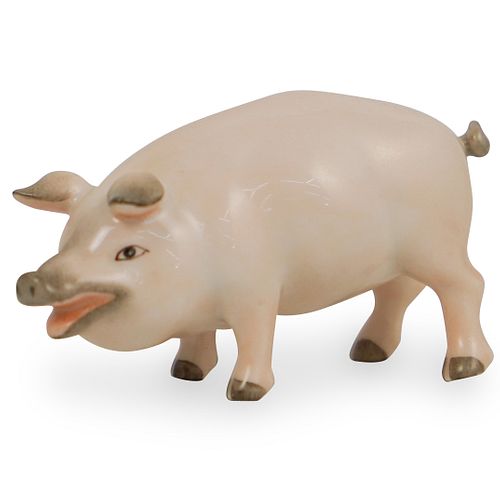 HEREND PORCELAIN NATURALISTIC PIGDESCRIPTION: