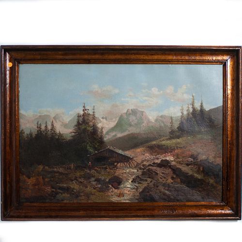 ANTIQUE SIGNED OIL ON CANVASDESCRIPTION: