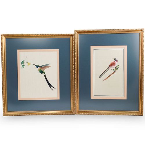 PAIR OF BIRD PAINTINGS ON SILKDESCRIPTION  3920dd