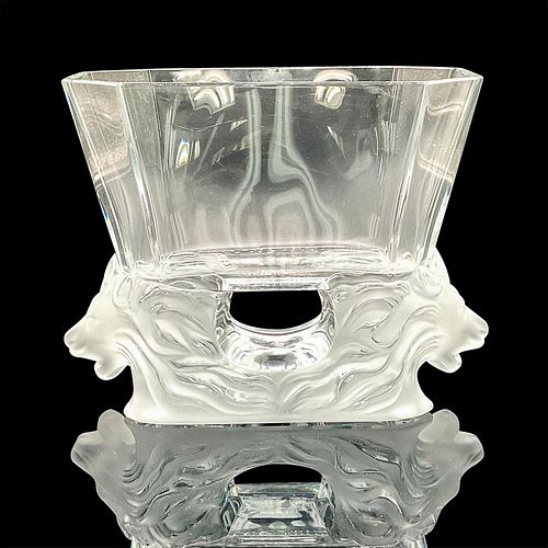 LALIQUE CRYSTAL LION VASEA beautiful 3920f7