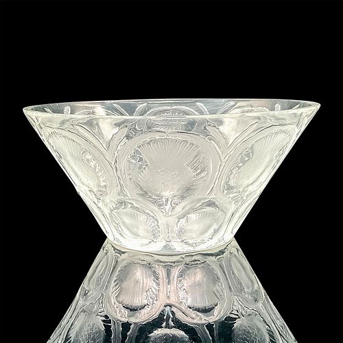 LALIQUE CRYSTAL ROUND BOWL THISTLESA 3920f9