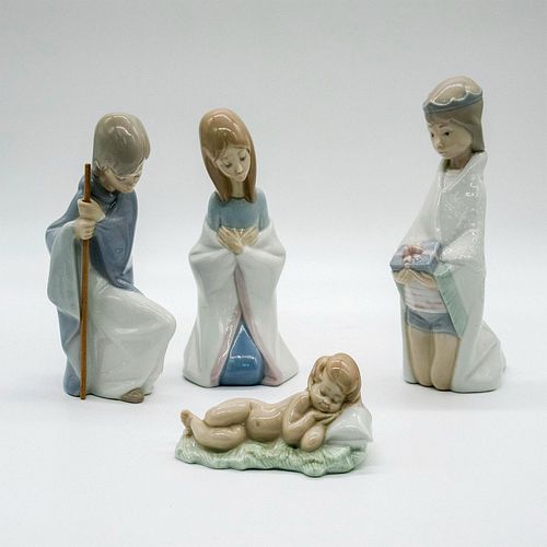 4PC LLADRO PORCELAIN NATIVITY FIGURINESGlossy