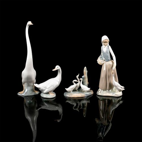 4PC NAO BY LLADRO PORCELAIN DUCK