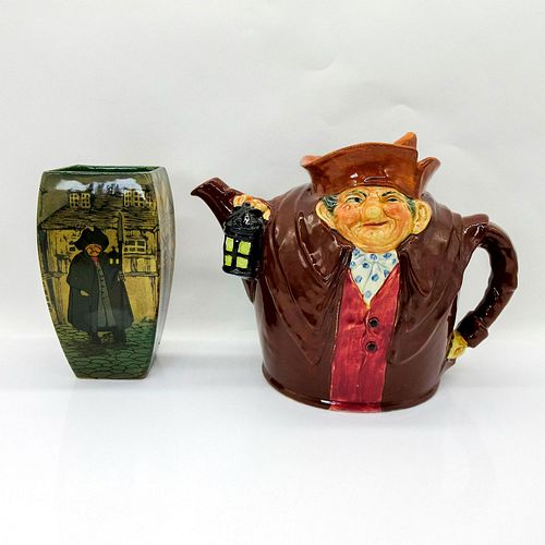 2PC ROYAL DOULTON OLD CHARLEY TEAPOT 394993