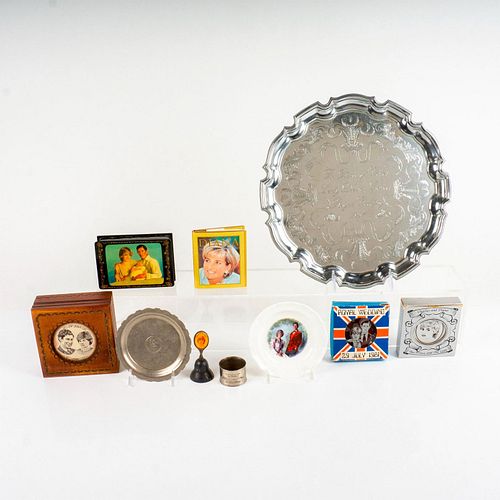 7PC DIANA AND CHARLES MEMORABILIA WITH