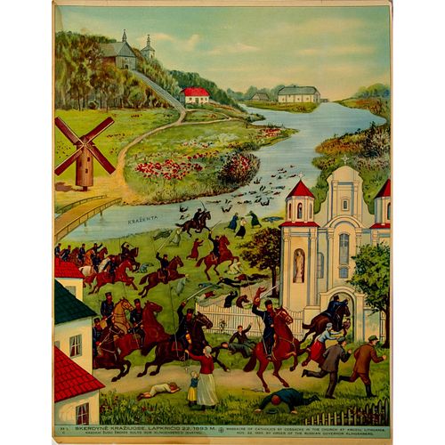 VINTAGE POSTER, MASSACRE OF CATHOLICS