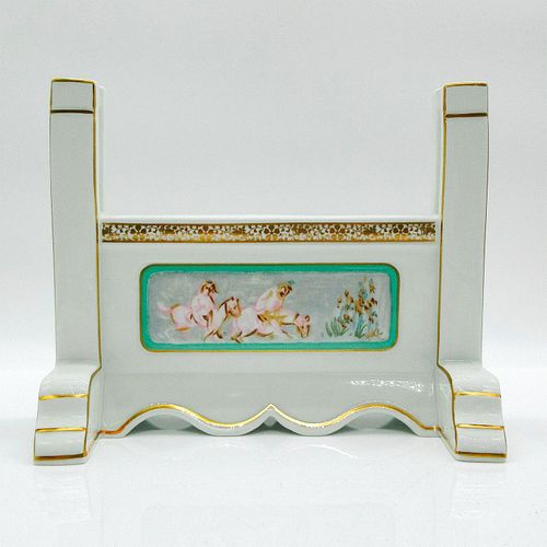 HIBEL GILDED PORCELAIN PLAQUE STAND6 H 394d72