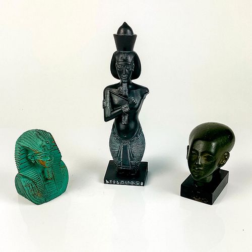 3PC SMALL VINTAGE EGYPTIAN SCULPTURESThree 394d98