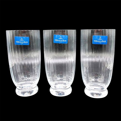 3PC VILLEROY & BOCH HIGHBALL GLASSES,