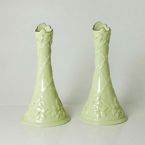 PAIR OF LENOX CHERISH CANDLESTICKSPorcelain