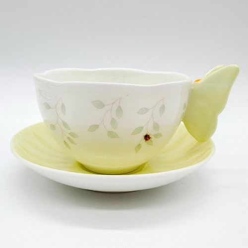 LENOX FINE CHINA CUP AND SAUCER, YELLOW