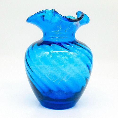 VINTAGE COBALT BLUE ART GLASS FLOWER 394e1f