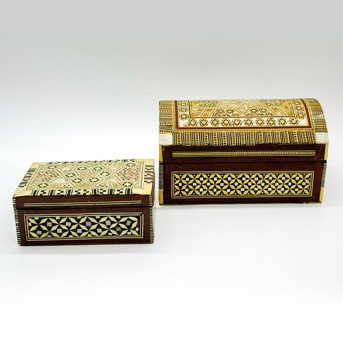 PAIR OF VINTAGE EGYPTIAN WOODEN 394ee4